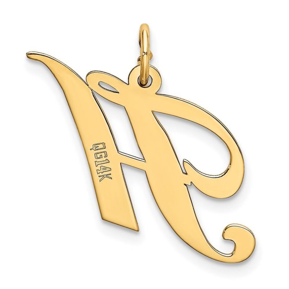 Kazi Luxury 14k Yellow Gold Medium Fancy Script L… - image 3